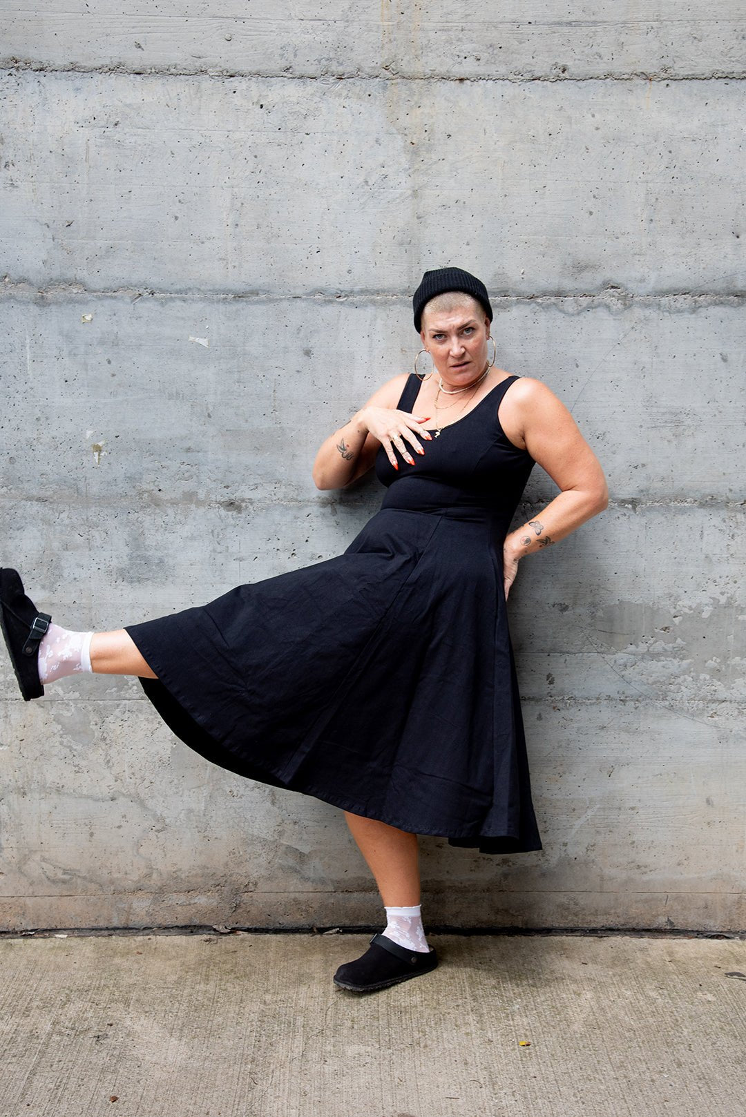 Asri Api Dress Midi Petite in Black - Manners London