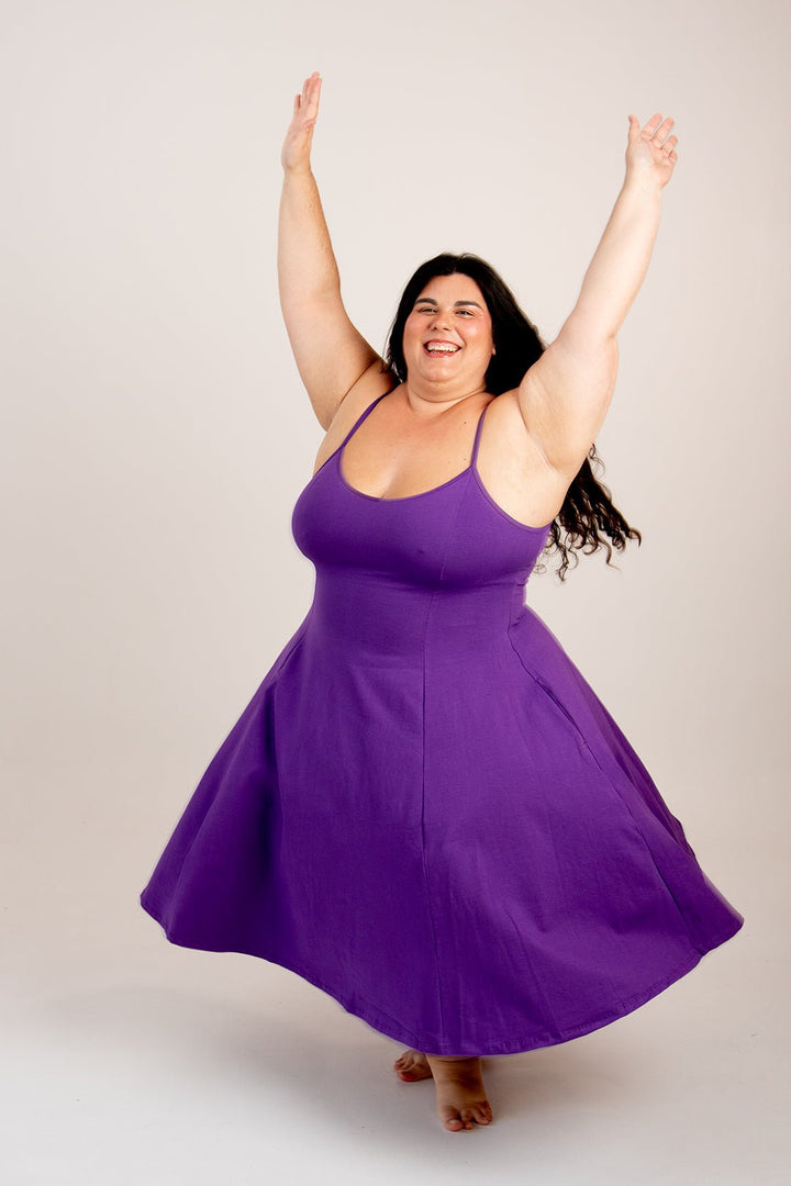 Asri Dress In T. Purple - Manners London