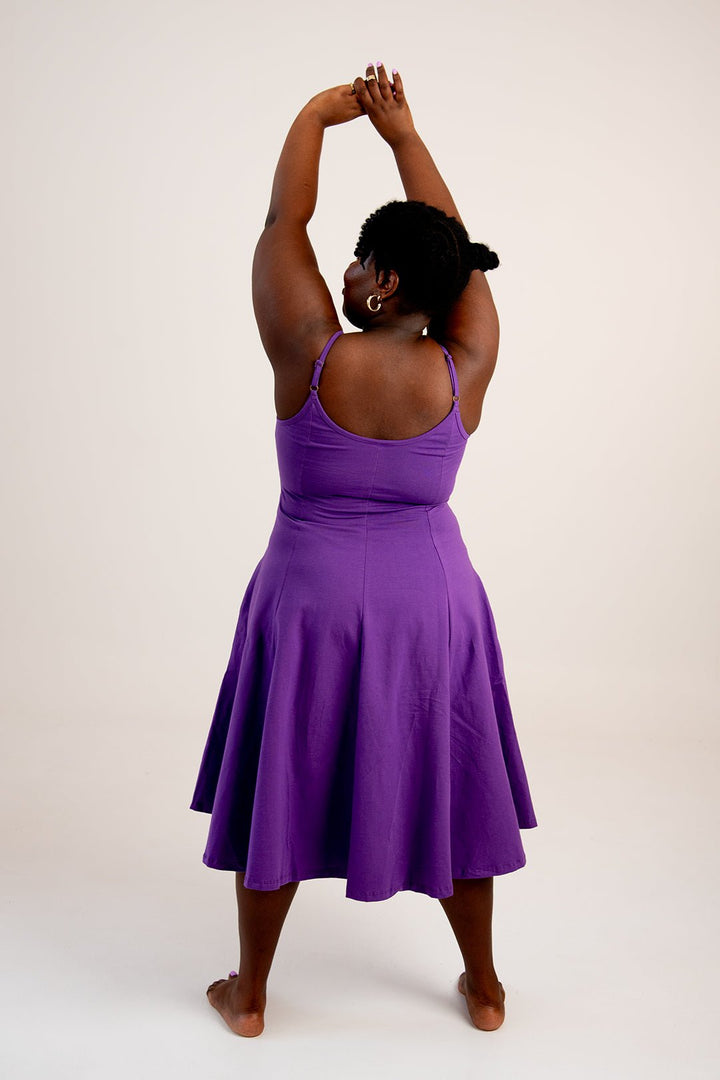 Asri Dress In T. Purple - Manners London