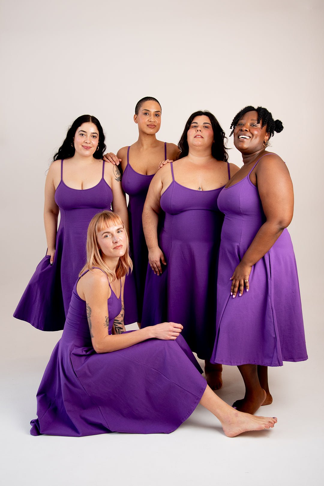 Asri Dress In T. Purple - Manners London