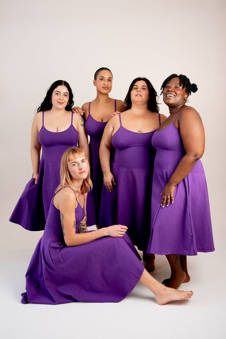 Asri Dress In T. Purple - Manners London