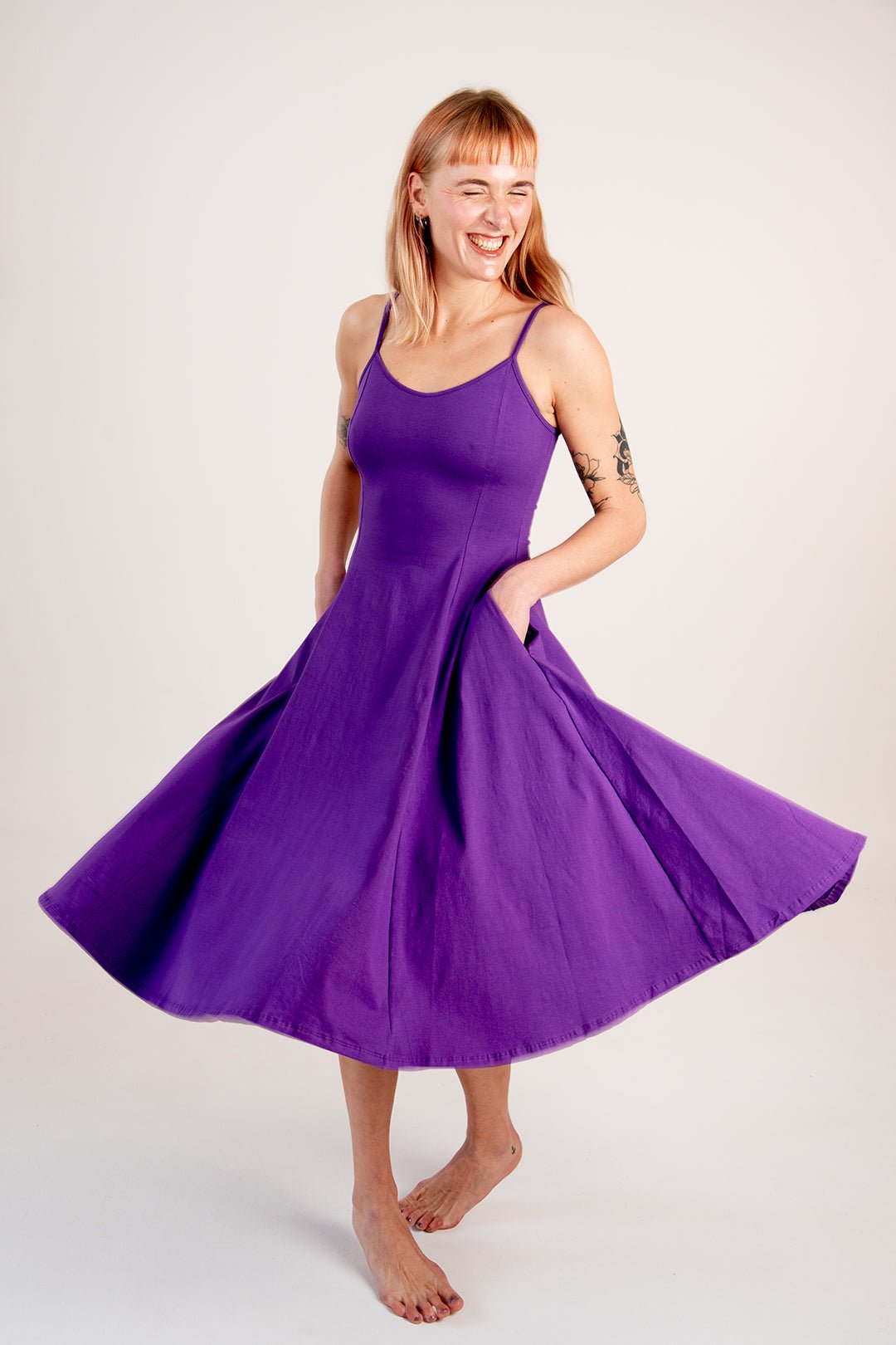 Asri Dress In T. Purple - Manners London