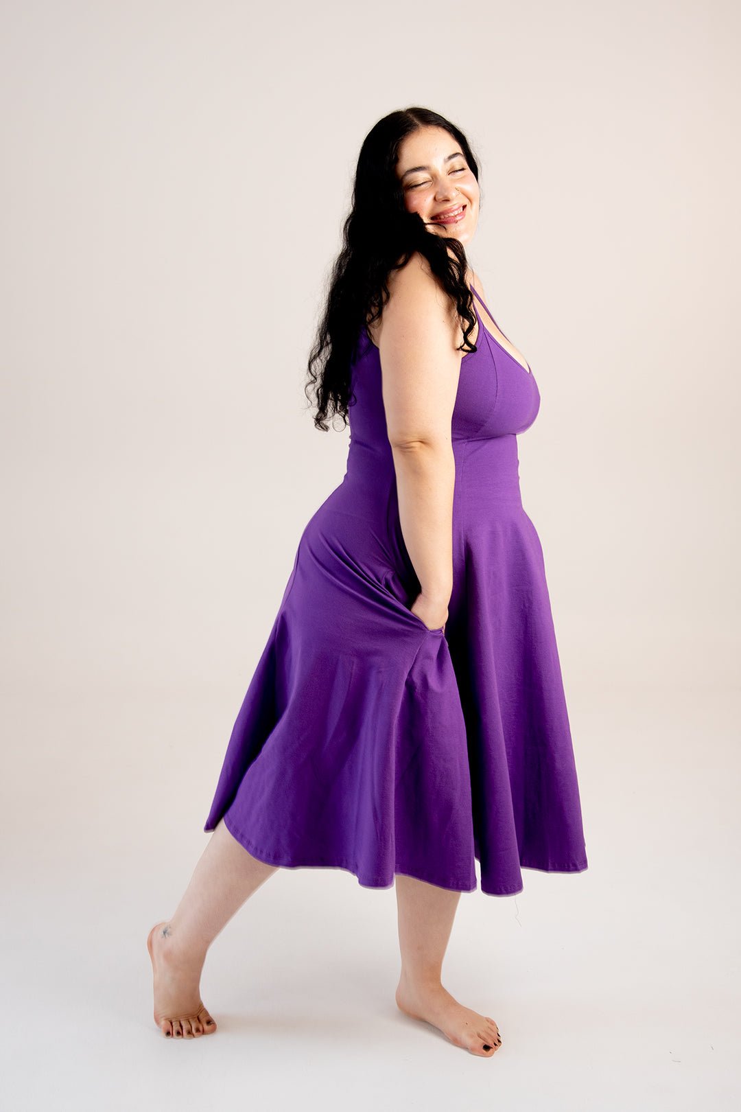 Asri Dress In T. Purple - Manners London