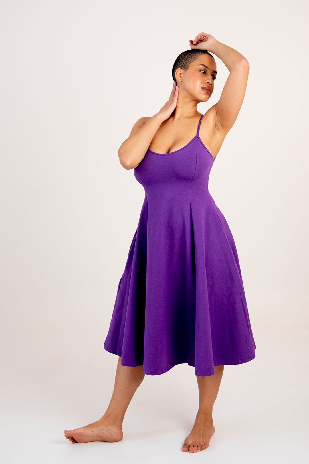 Asri Dress In T. Purple - Manners London