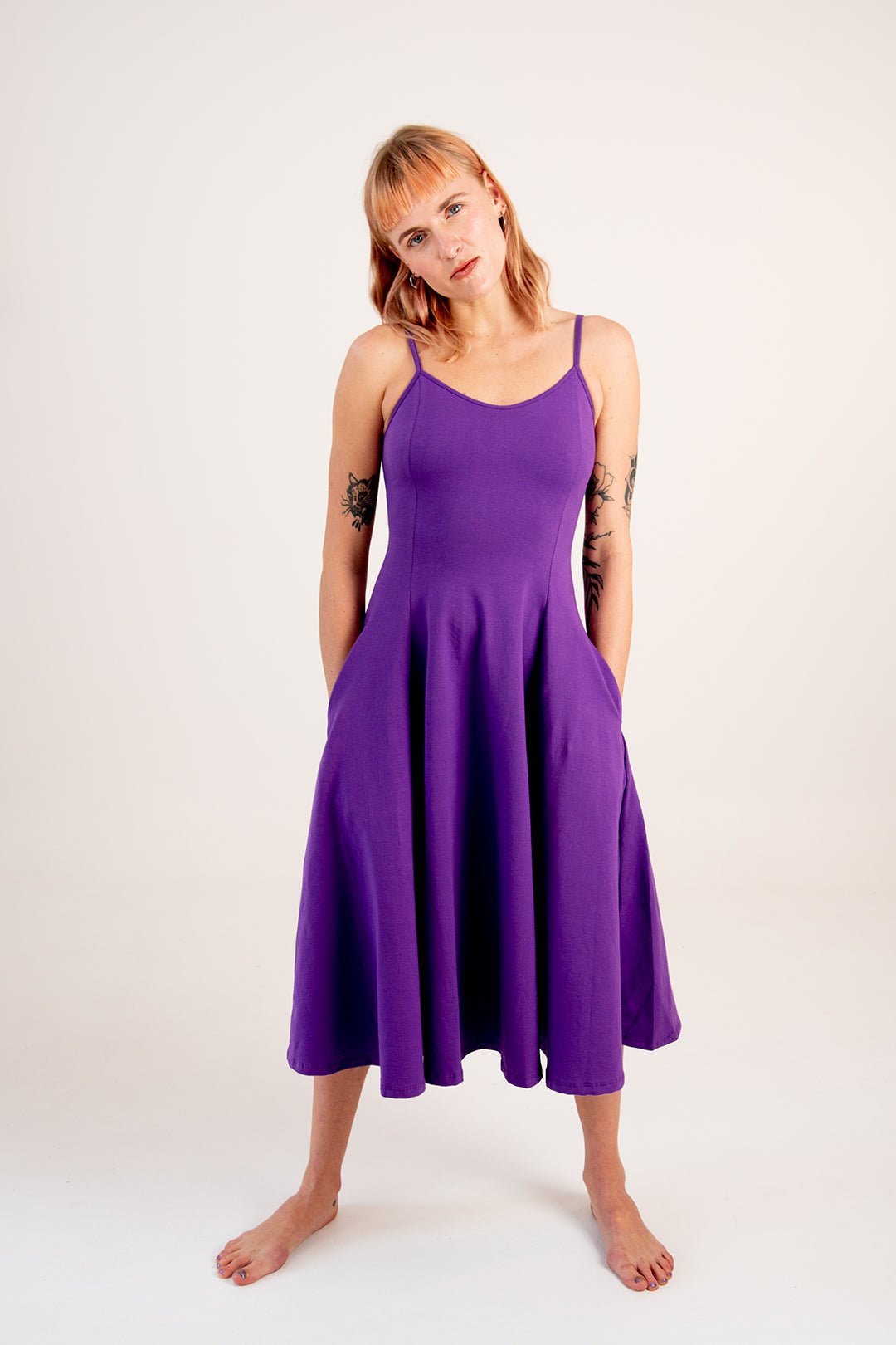 Asri Dress In T. Purple - Manners London