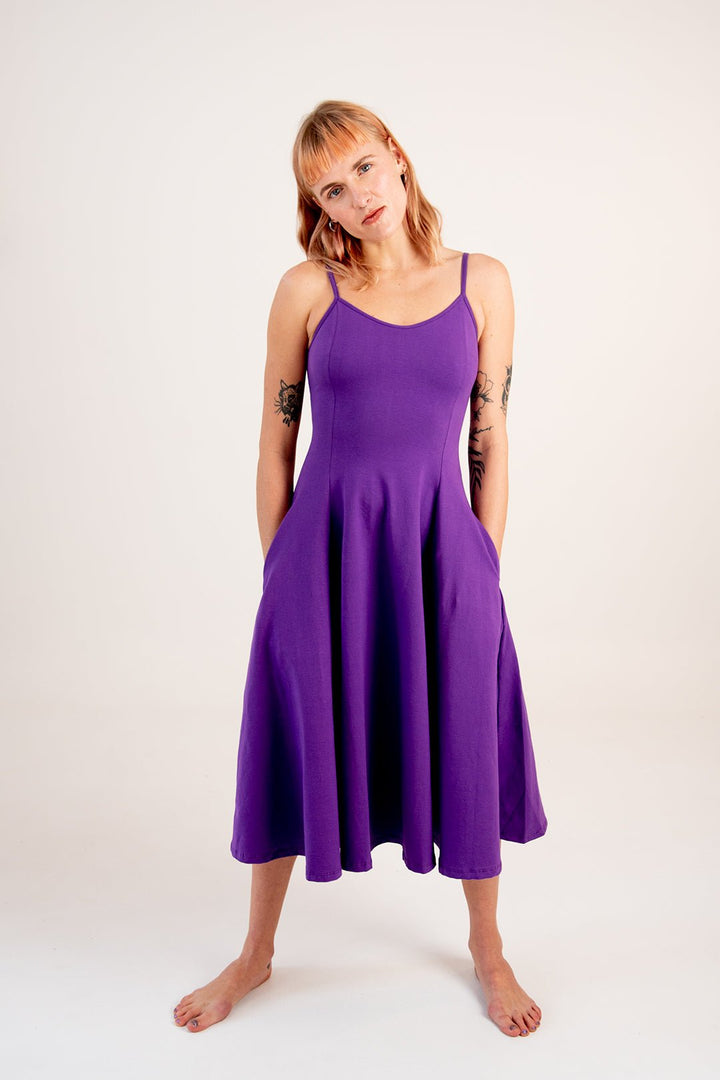 Asri Dress In T. Purple - Manners London