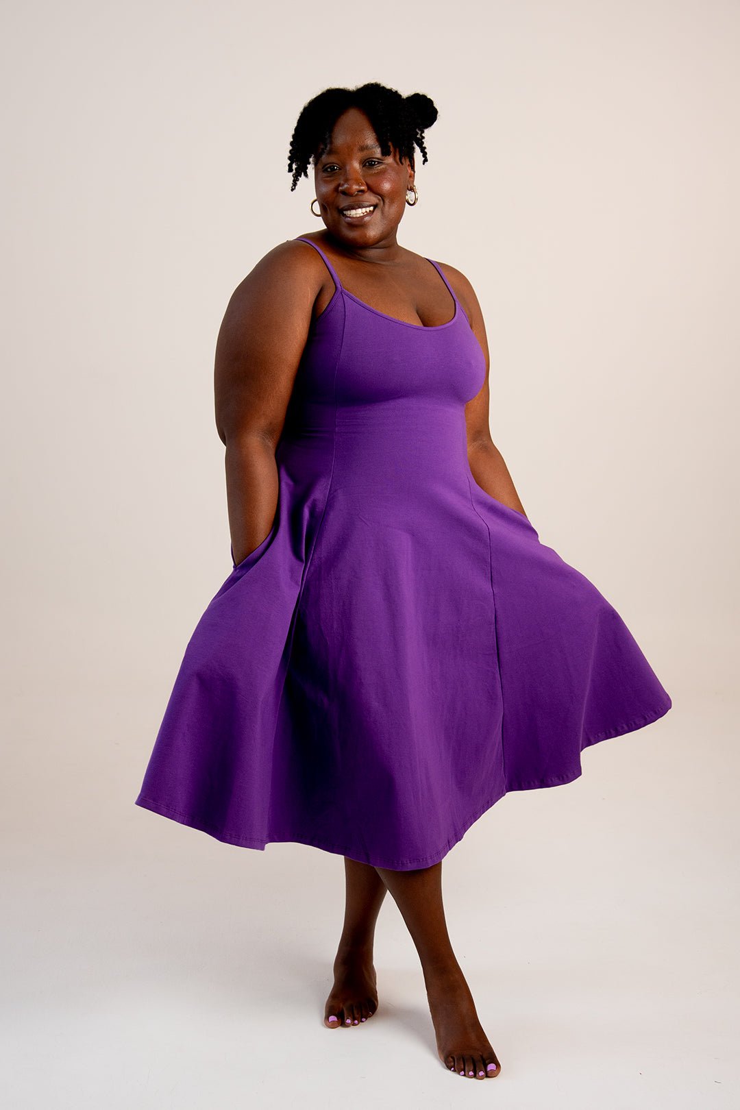 Asri Dress In T. Purple - Manners London