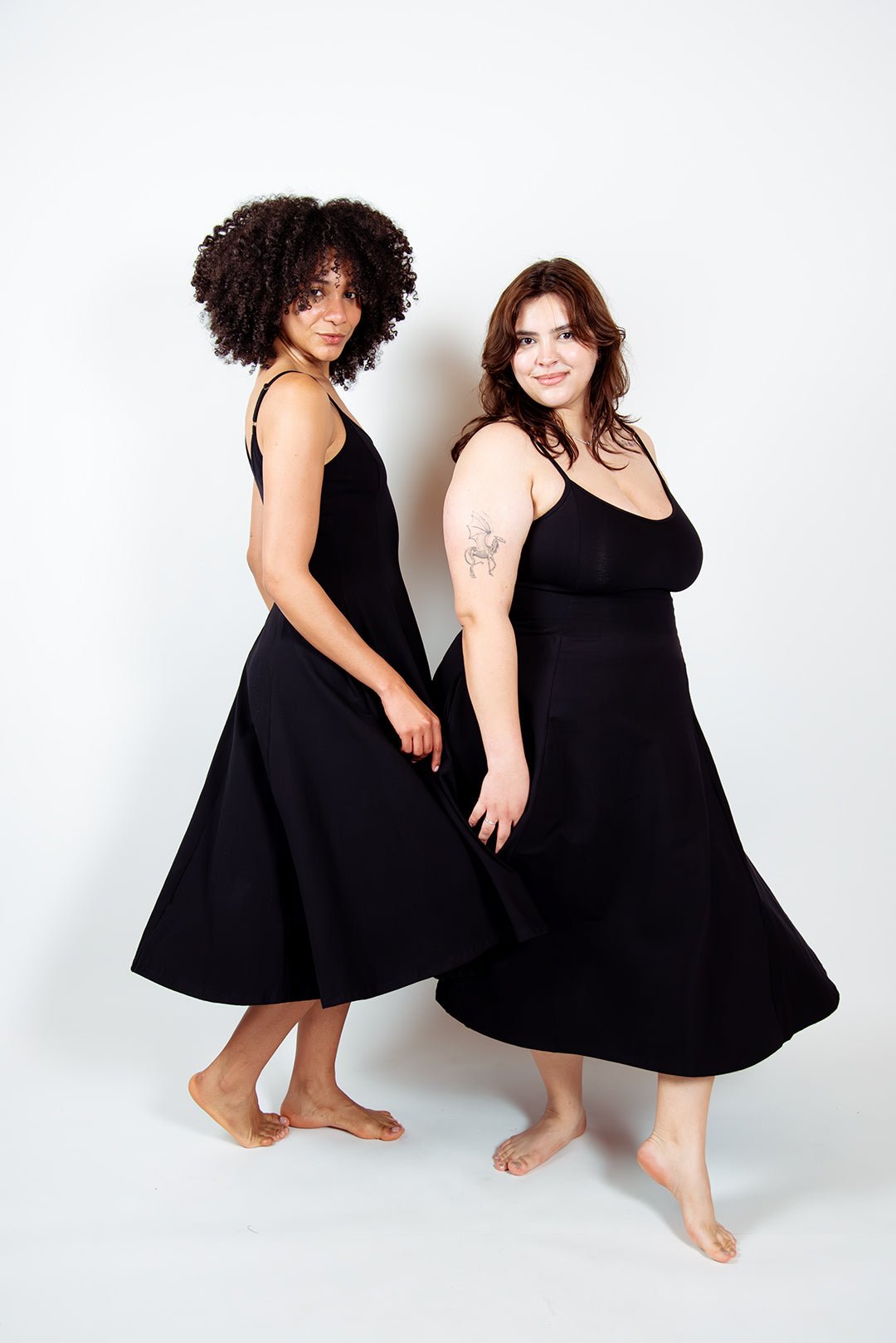 Asri Dress Midi Petite in Black - Manners London