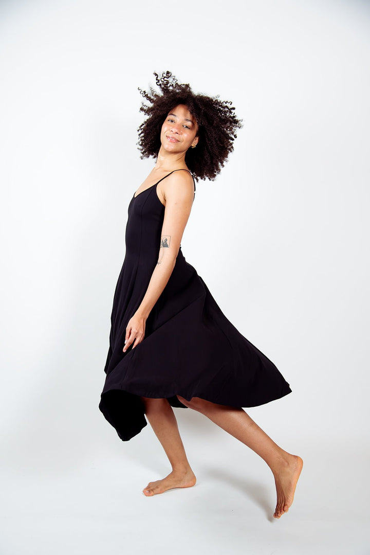 Asri Midi Dress in Black - Manners London