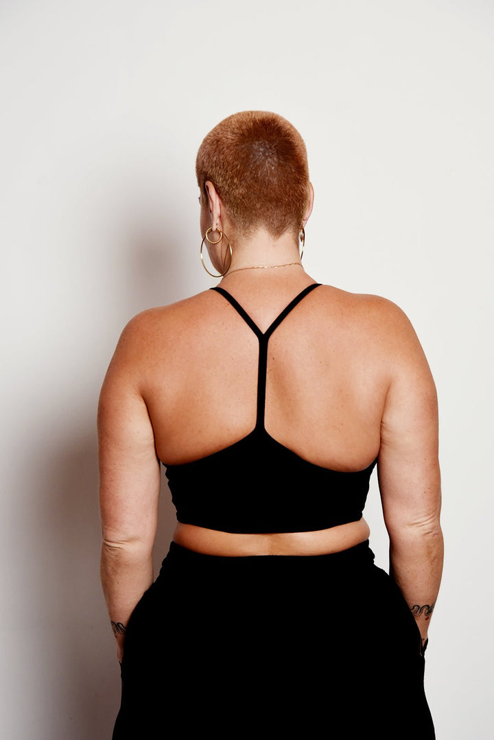 Crop Vest in Black - Manners London