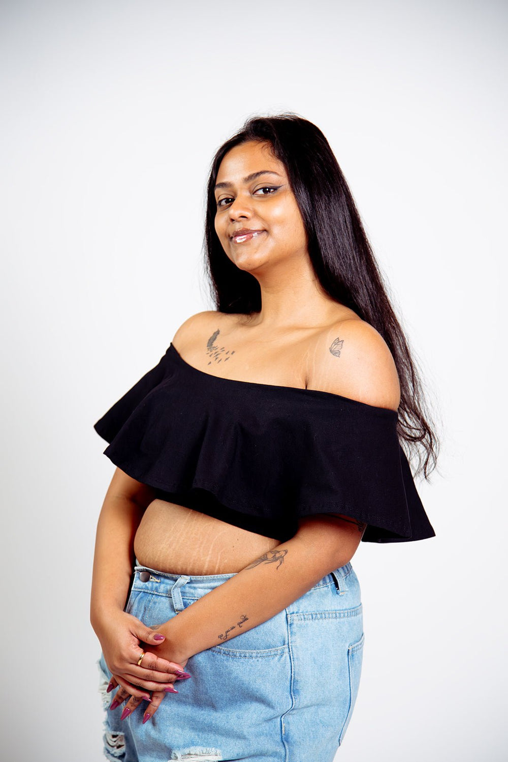 Diida 3 - Way Crop Top in Black - Manners London