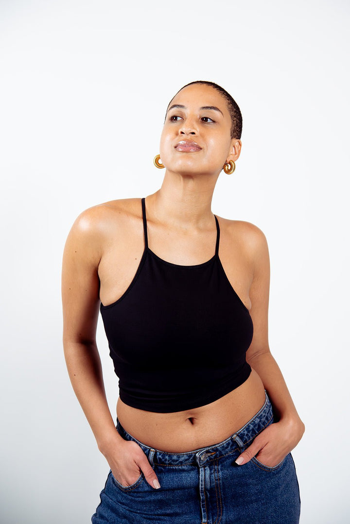 EKA Racer Crop in Black - Manners London