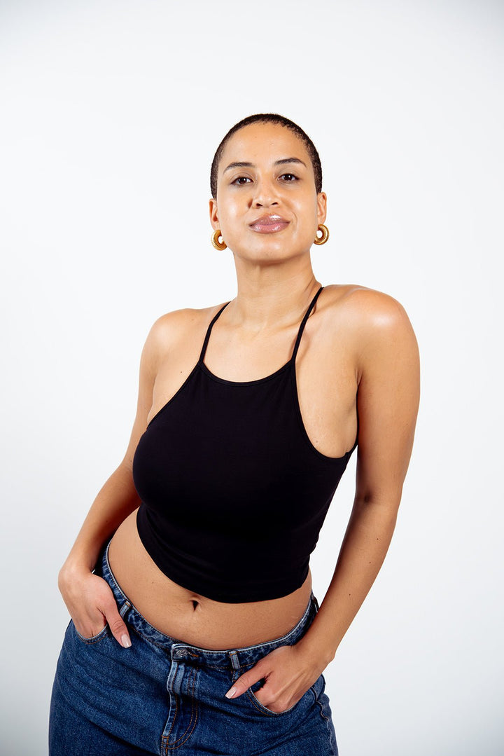 EKA Racer Crop in Black - Manners London