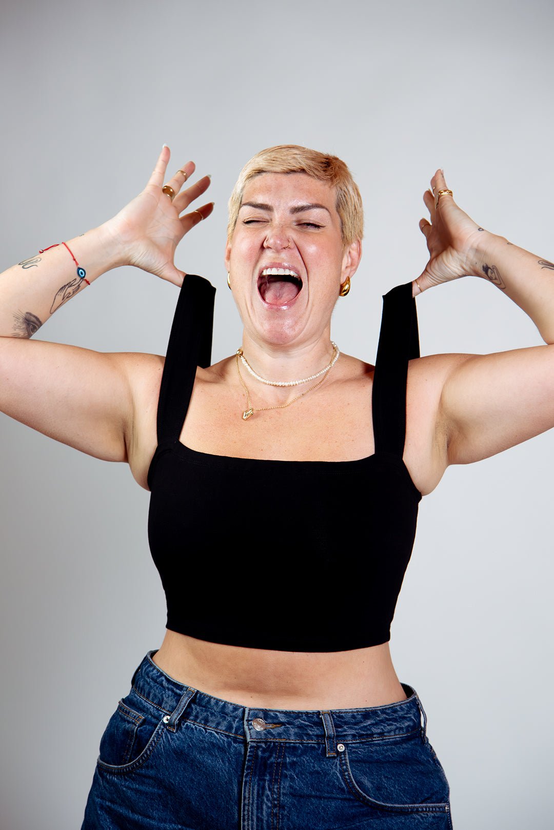 Keja Top Crop in Black - Manners London