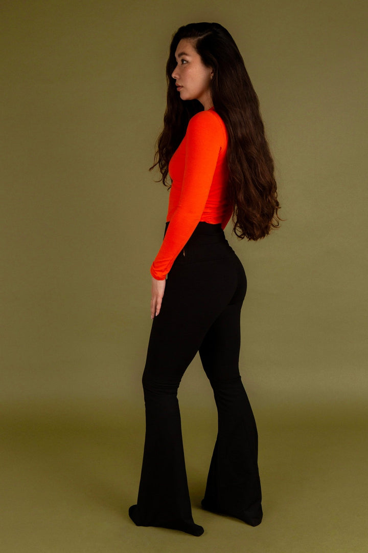 Leki Full Length Top in Flame - Manners London