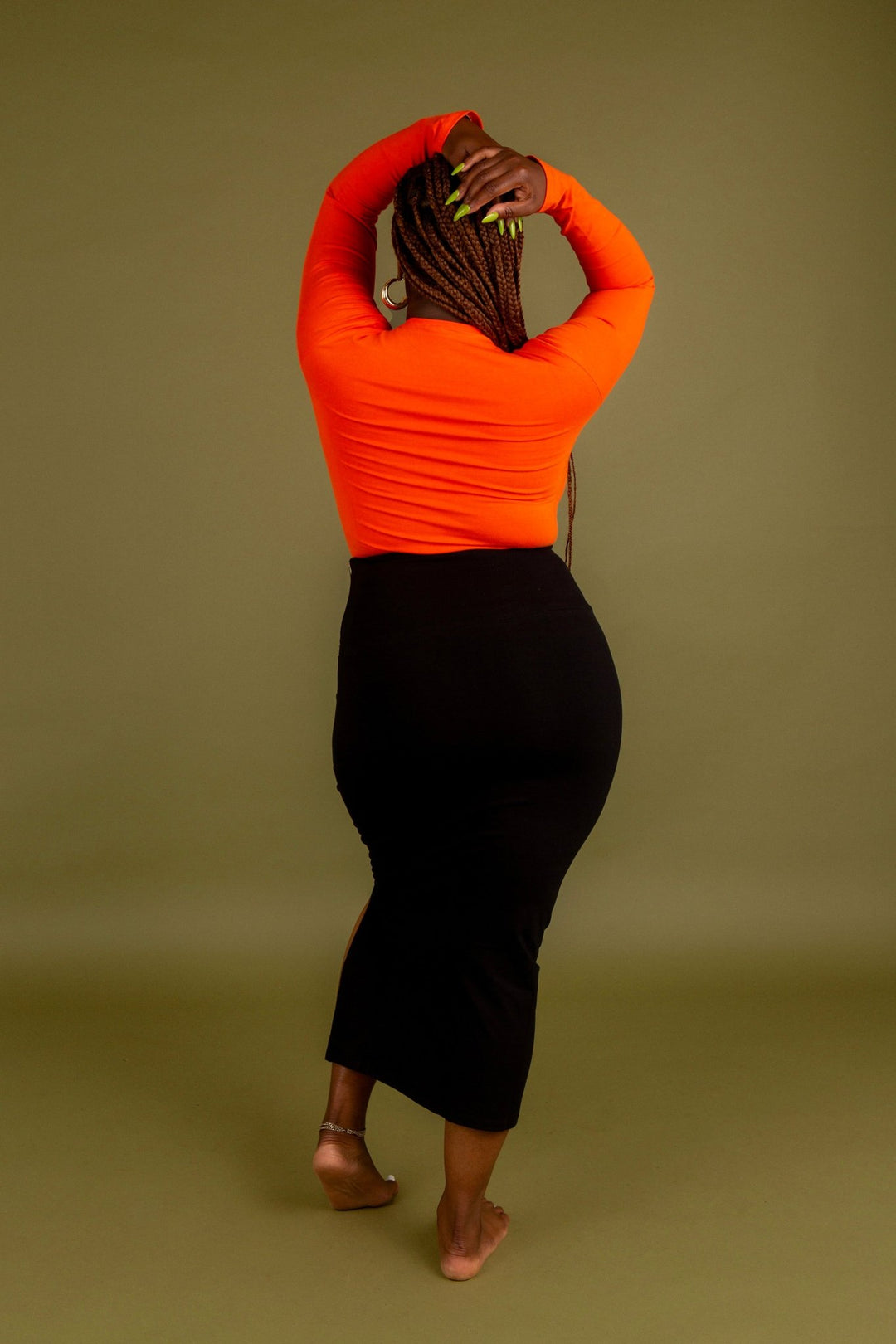 Leki Full Length Top in Flame - Manners London