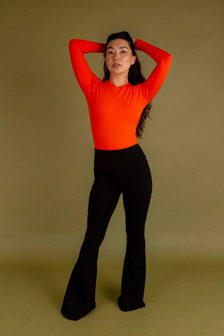 Leki Full Length Top in Flame - Manners London