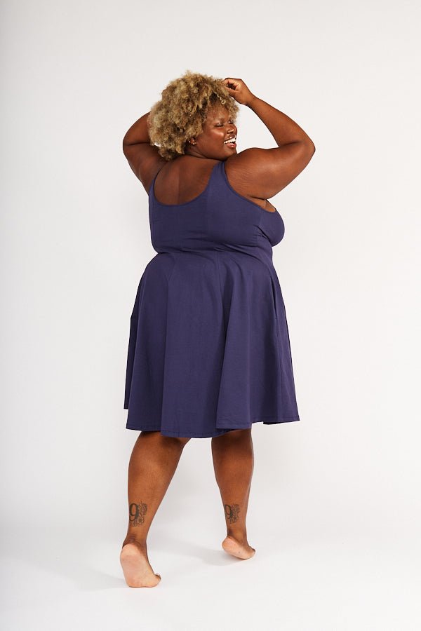 Limited Edition Asri Api Dress Midi Petite in Eclipse - Manners London