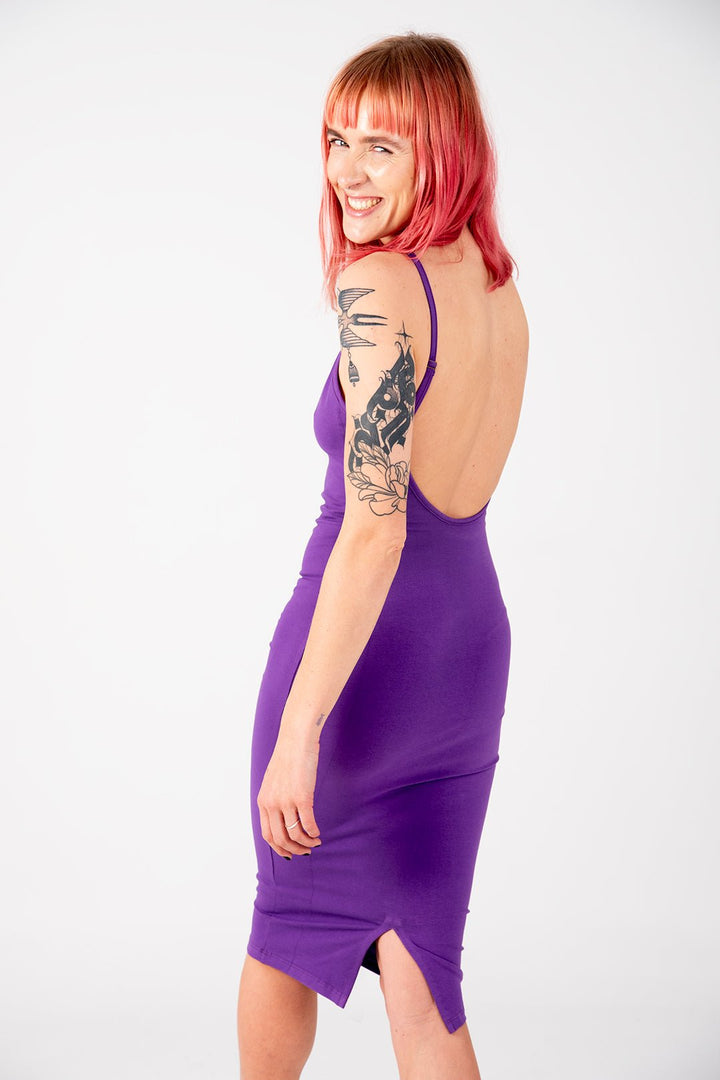 Nata Pencil Dress In T.Purple - Manners London