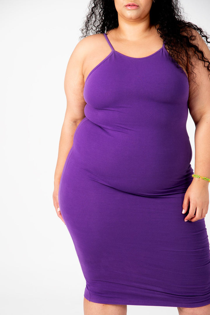 Nata Pencil Dress In T.Purple - Manners London