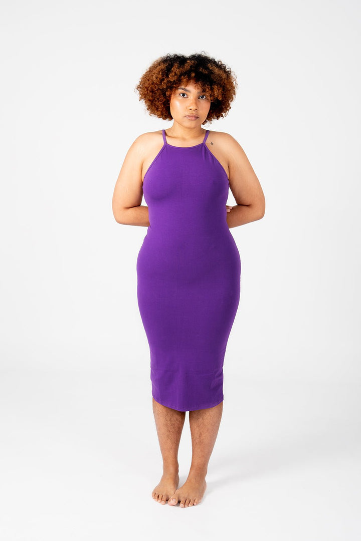 Nata Pencil Dress In T.Purple - Manners London