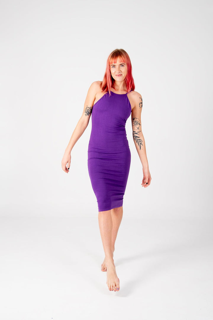 Nata Pencil Dress In T.Purple - Manners London
