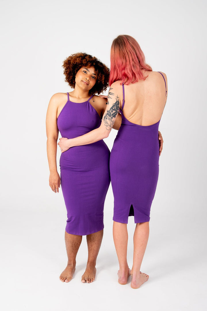 Nata Pencil Dress In T.Purple - Manners London