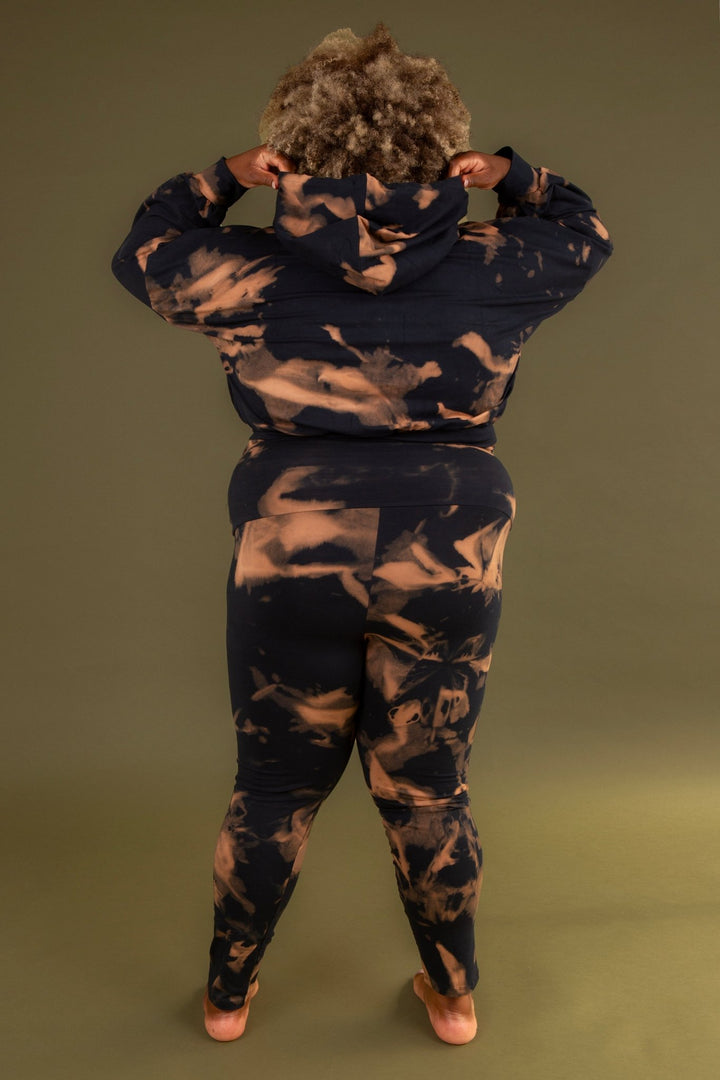 Oversized Cropped Hoodie in Acid Wash - Manners London