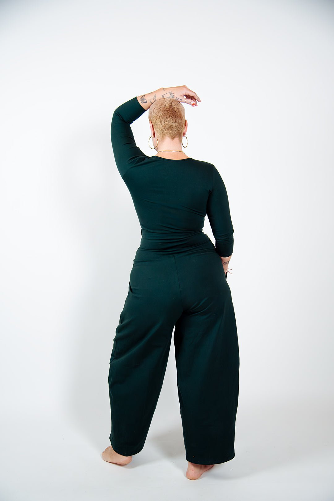Puff Pants Tall in Forest Green - Manners London