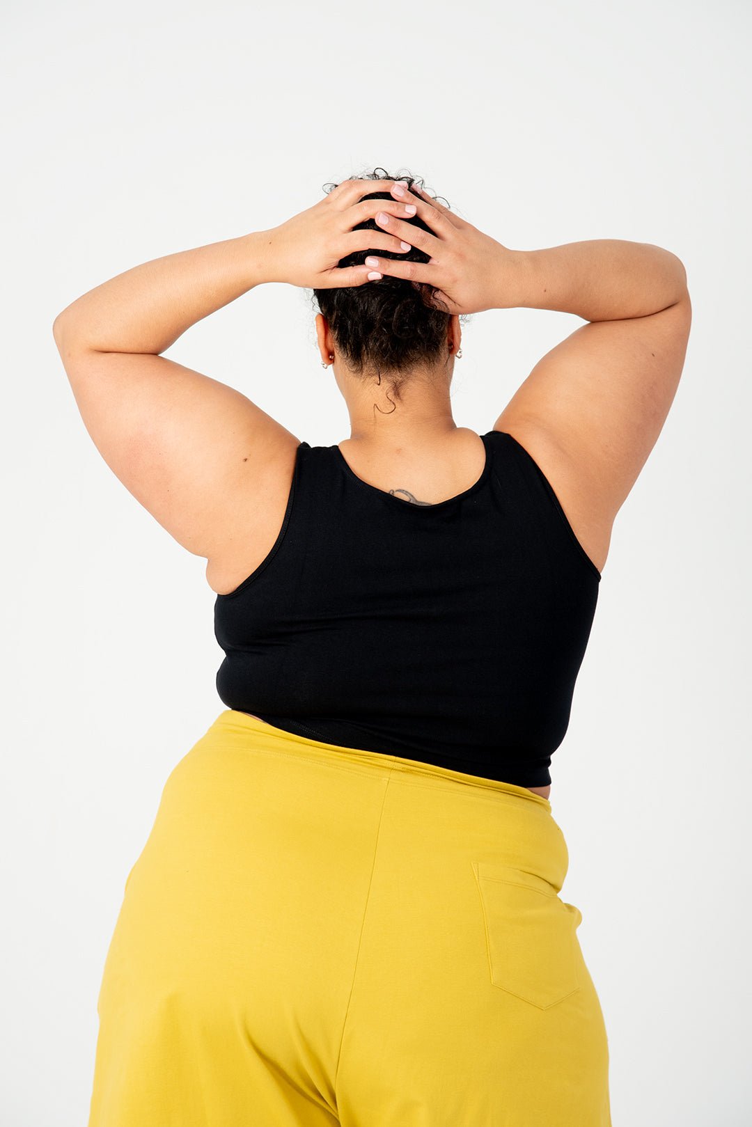 Reversible V - Neck Sleeveless Crop Top In Black - Manners London