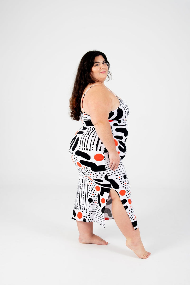 Saffi Midi Dress in Cuppa - Manners London