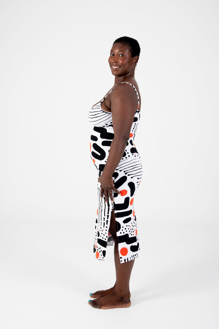 Saffi Midi Dress in Cuppa - Manners London