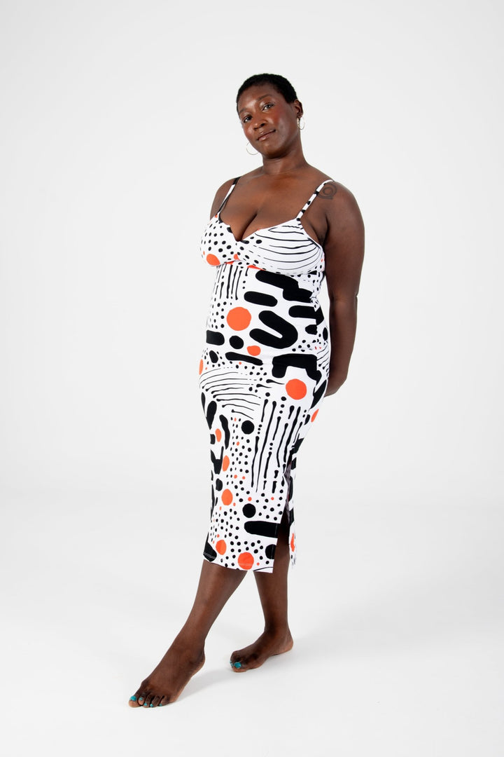 Saffi Midi Dress in Cuppa - Manners London