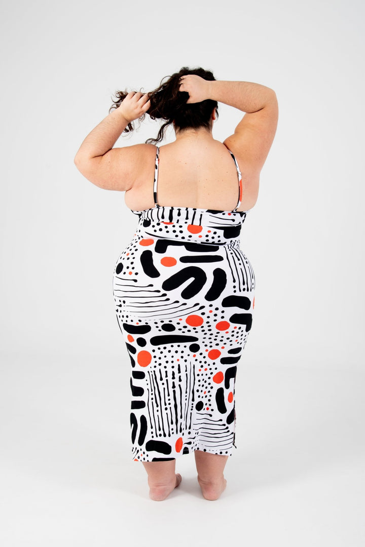 Saffi Midi Dress in Cuppa - Manners London