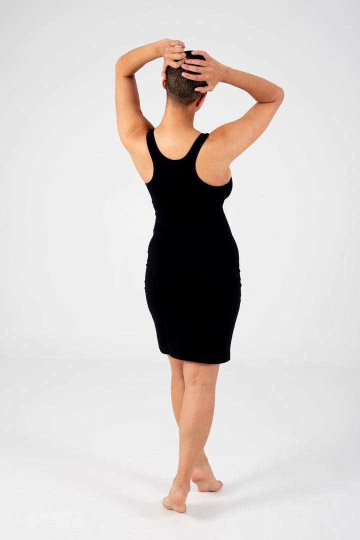 Shinni Neck Mini Dress In Black - Manners London