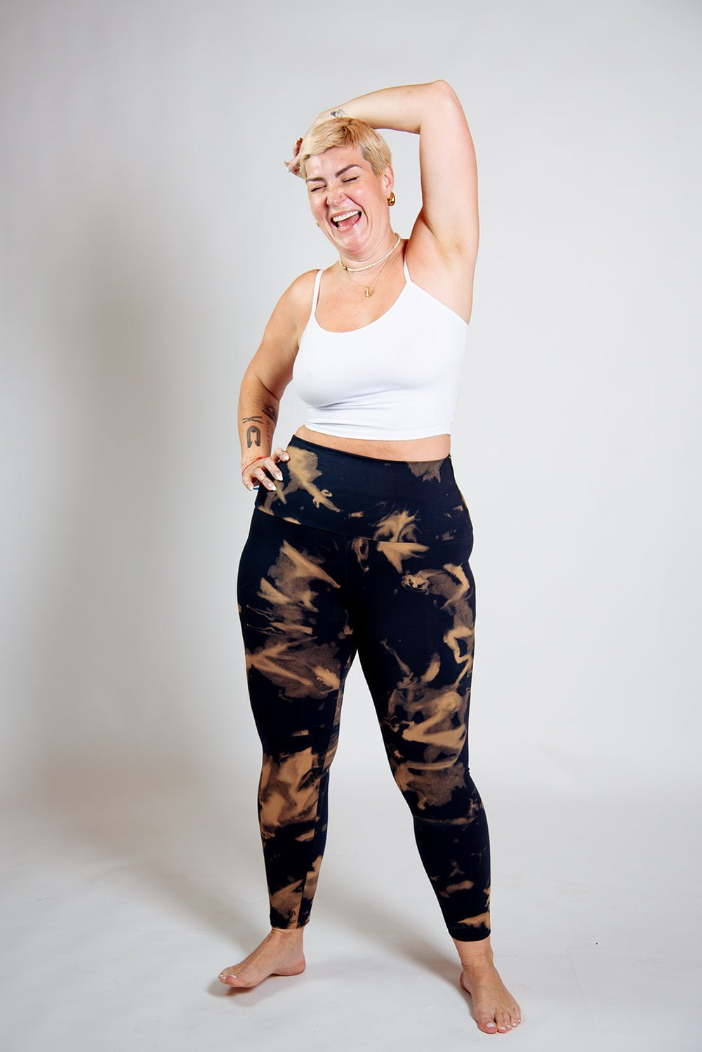 Super High Waist Tib Pant in Acid Wash - Manners London