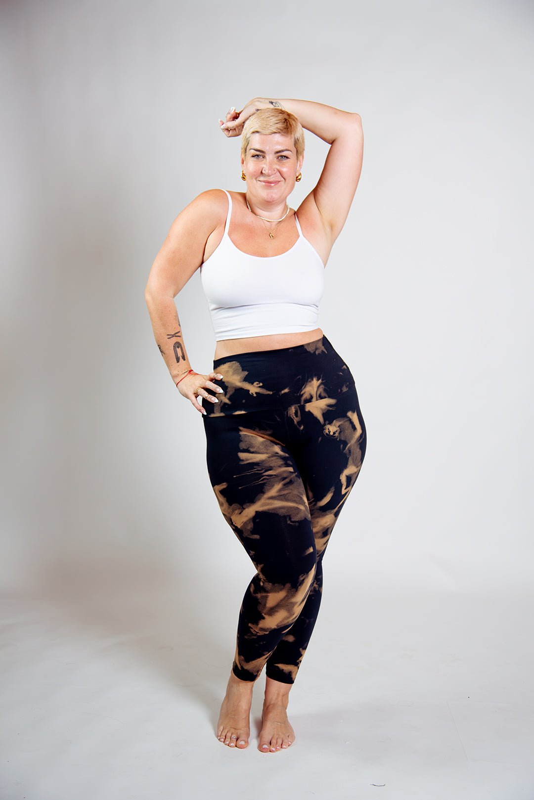 Acid Wash High Waist BootCut Pants main image 1