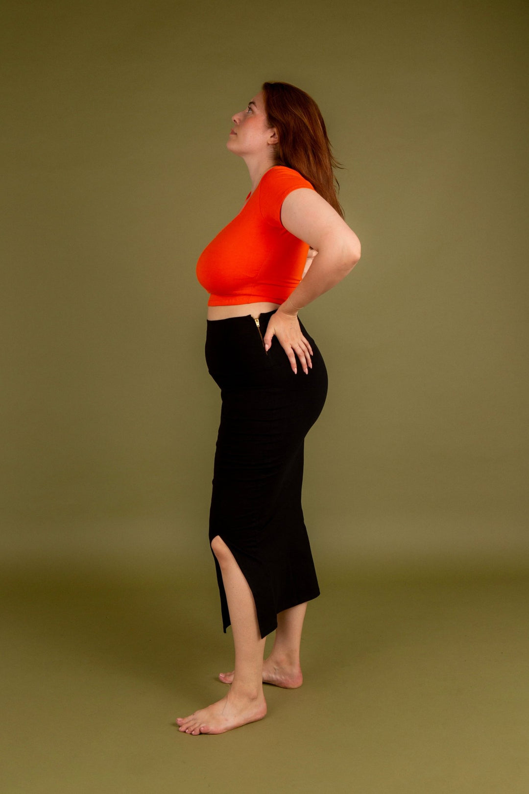 Sweetheart Crop Top in Flame - Manners London