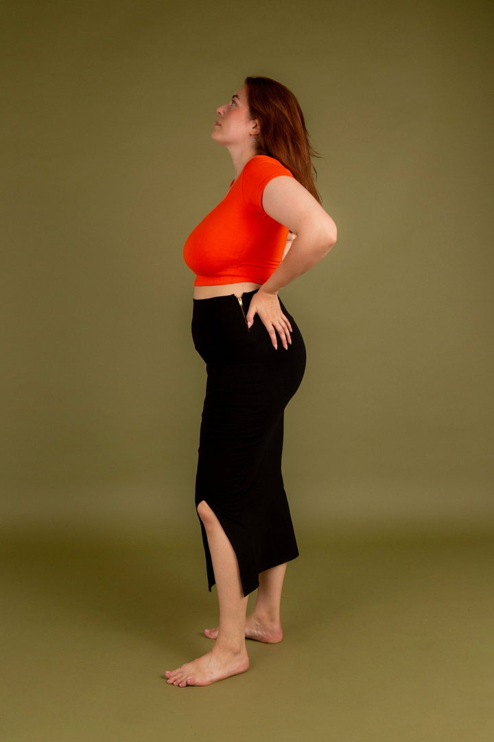 Sweetheart Crop Top in Flame - Manners London