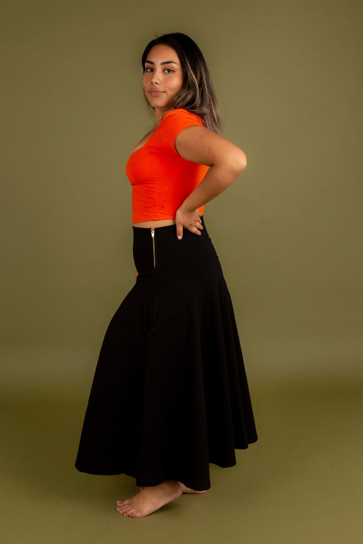 Sweetheart Crop Top in Flame - Manners London