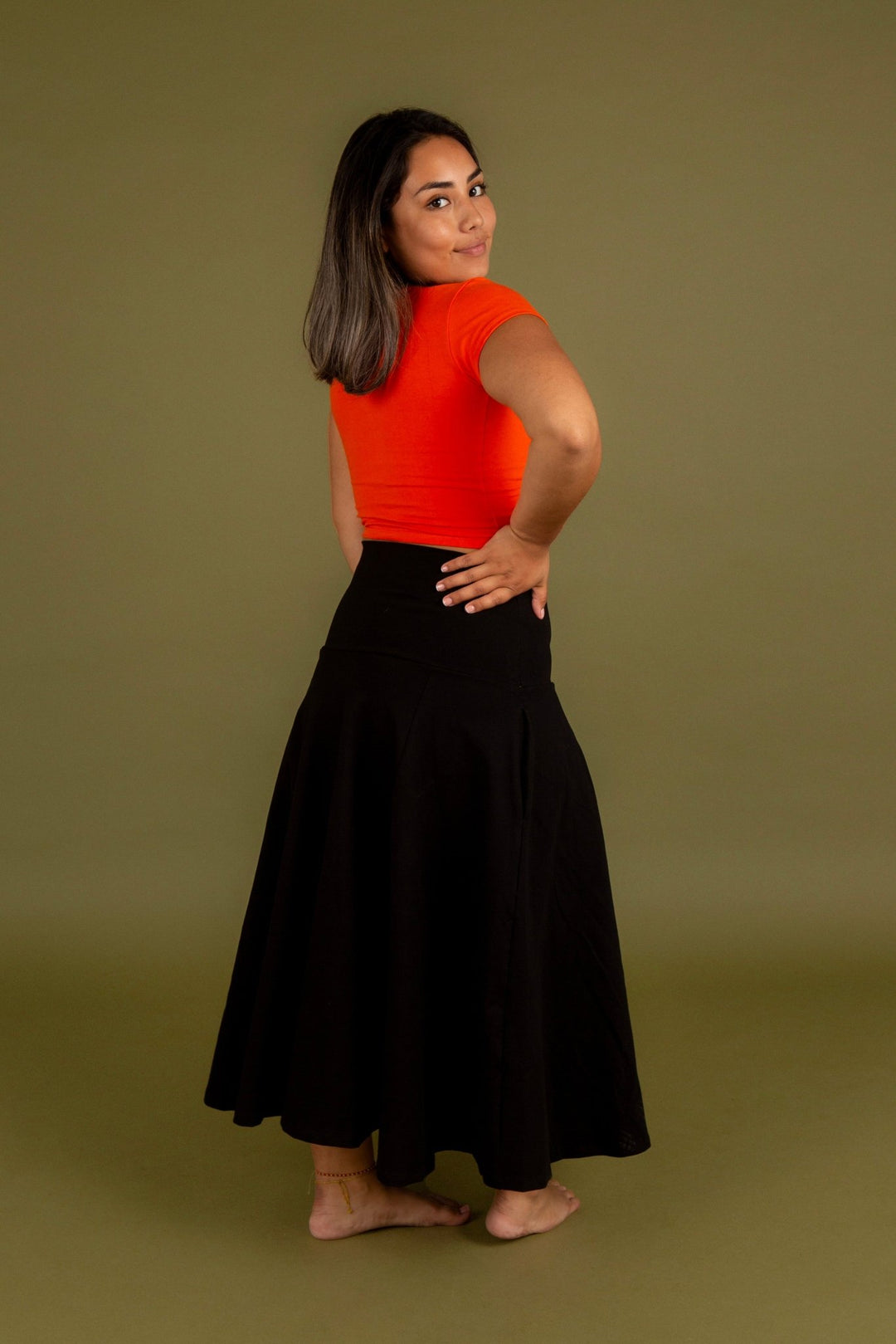 Sweetheart Crop Top in Flame - Manners London