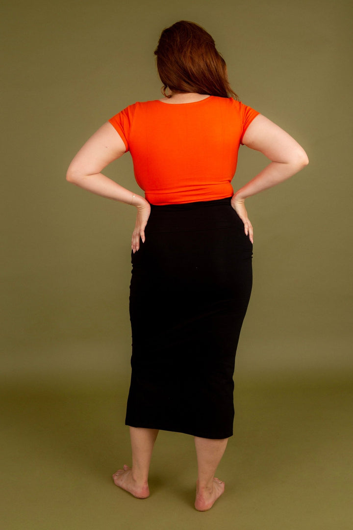 Sweetheart Full Length Top in Flame - Manners London