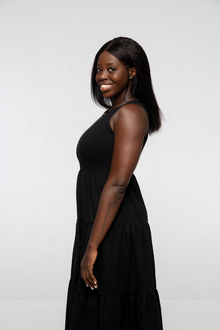 Tuya Dress Maxi sleevless in Black - Manners London