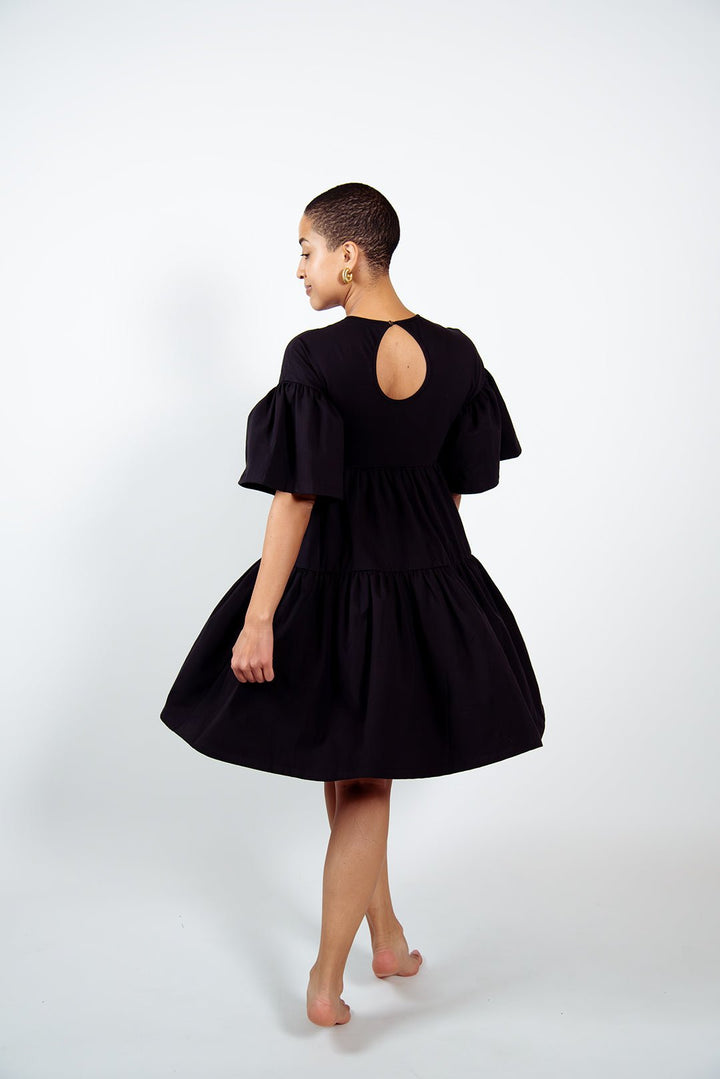 Tuya Dress Mini in Black - Manners London