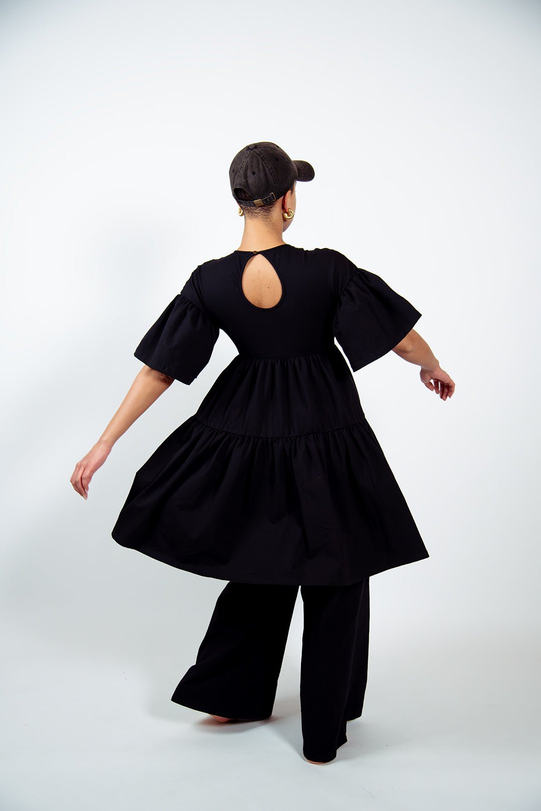 Tuya Dress Mini in Black - Manners London