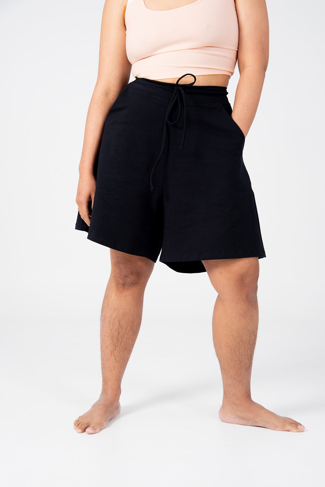 Wide Leg Shorts In Black - Manners London