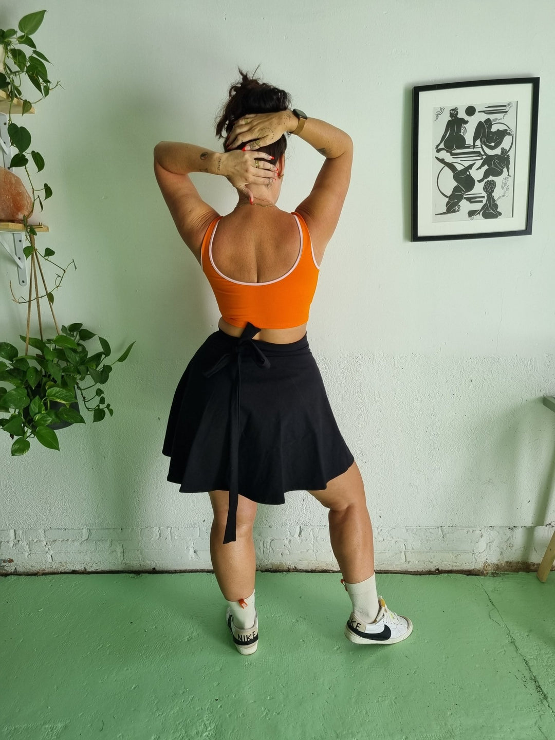 Wrap Mini Skirt in Black - Manners London