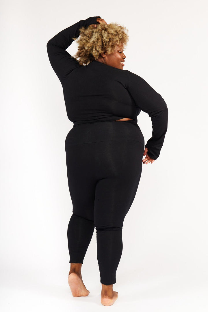 Zip Jacket Crop Long Sleeve with Hole in Black - Manners London