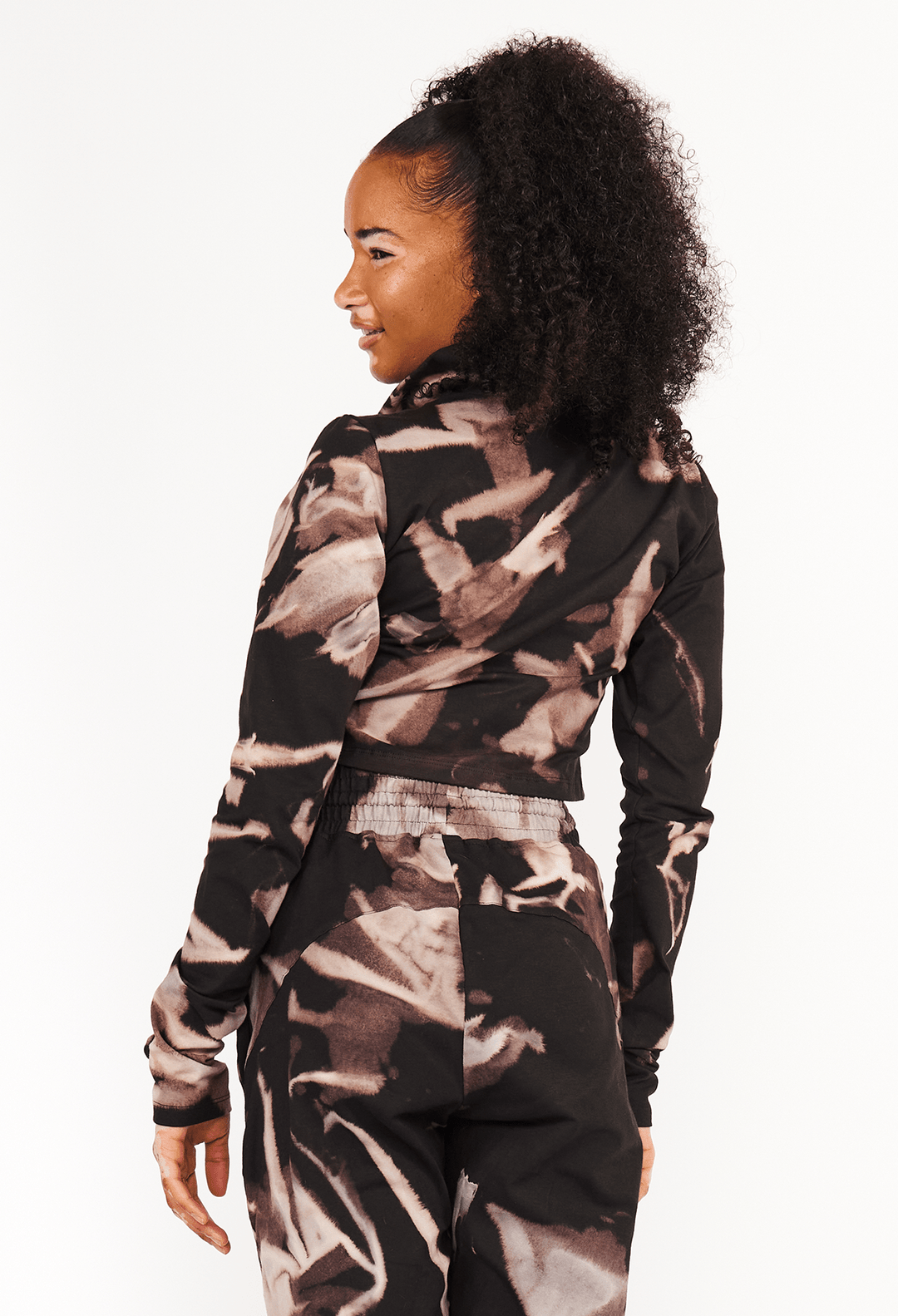 Zip Jacket Crop Long Sleeve with Hole in Hujan Manis - Manners London