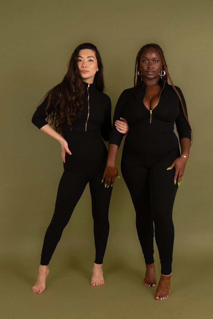 Zip Jumpsuit in Black - Manners London